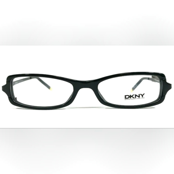 Dkny Accessories - DKNY DY4507 3001 Eyeglasses Frames Black Rectangular Horn Rim 50-17-135